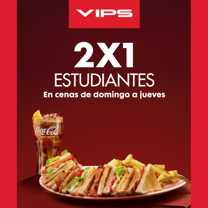 2×1 para estudiantes en VIPS