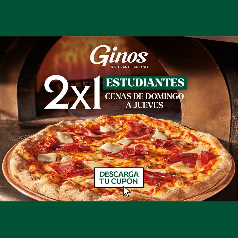2×1 EStudiantes en Ginos